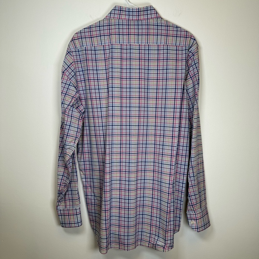 Tailorbyrd Blue and Pink Casual Button Down Shirt - Picture 2 of 9